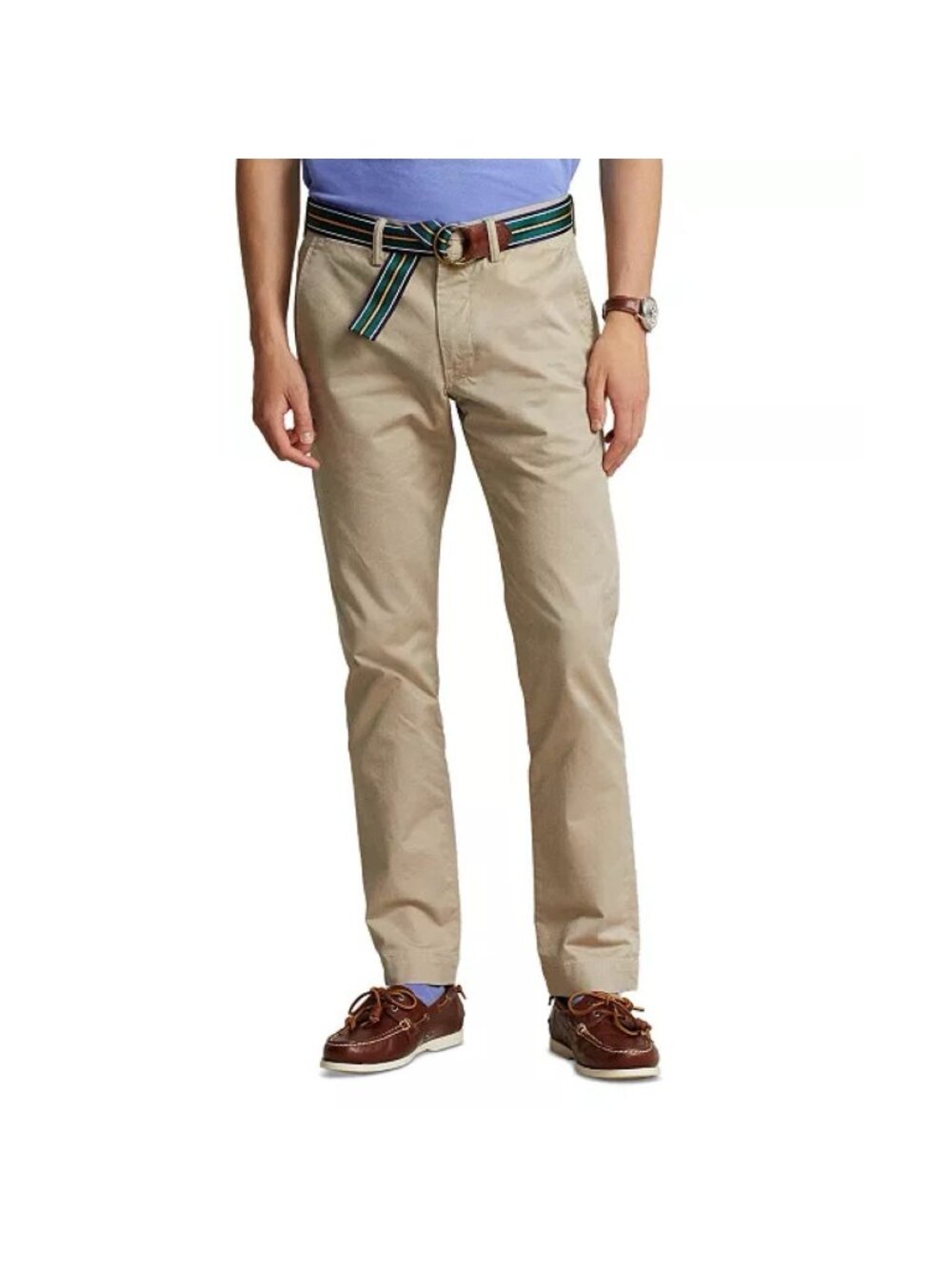 Polo Ralph Lauren Tan Slim Fit Pima Cotton Flat Front Chino Pants Men's 30x31